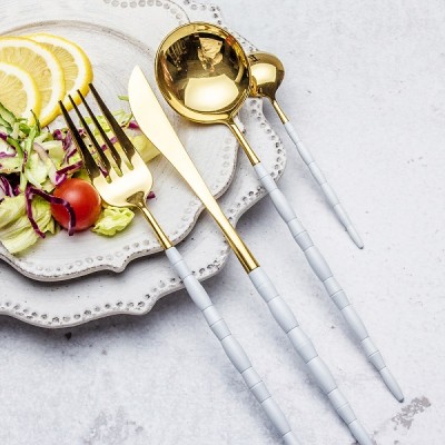 4pcs Joint Platinum Cutlery Set