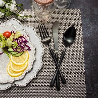 4pcs Luxurious Series Pure black  Cutlery