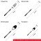 4pcs Luxurious Series black silver Cutlery