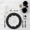 4pcs Luxurious Series black silver Cutlery