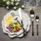 4pcs Luxurious Series black silver Cutlery