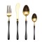 4pcs Luxurious Series black gold Cutlery