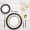 4pcs Joint Gold With Black Cutlery Set