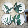 Lekoch Ceramic Plate Handcraft Leaf Gold Inlay Porcelain Dinner Plate Dinnerware --Leaf C