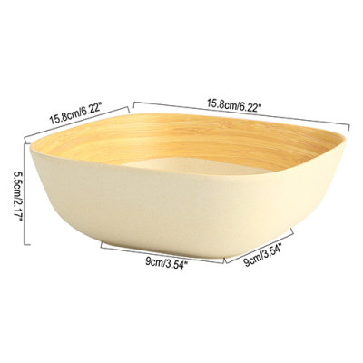 Lekoch Eco Friendly Bamboo Fiber Dinnerware Set 4PCS