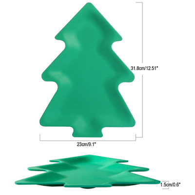 Lekoch Eco Friendly Christmas Tree Dishes Set Dessert Plates 4PCS