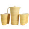 Lekoch Eco Friendly Bamboo Fiber Drinkware Set