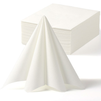 Lekoch 2-Ply Air-laid Disposables Paper Napkins in White 50PCS