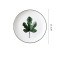 Lekoch 7 PCS Nordic style Ceramic Plate 8 inches Green Plants Dinner Dishes