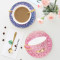 Lekoch Bone China Pink Teacup Saucer Set Coffee Cup European Style