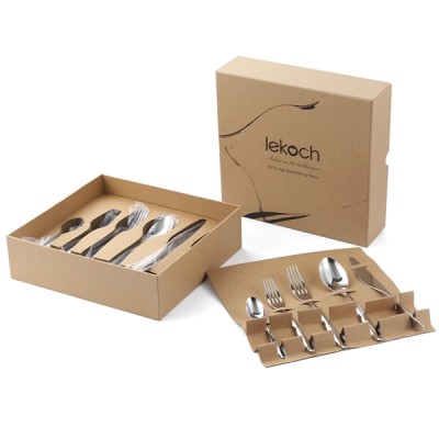 LEKOCH 5 PCS Classical Silver Flatware Set Stainless Steel Cutlery