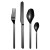 Lekoch Mirror Polish Black Flatware set of 4