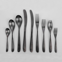 Lekoch Black Stainless Steel Cutlery Set Wholesale