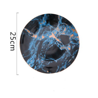 Lekoch Marble Plate 10 inch Ceramic Dinner Plates