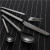 Lekoch Mirror Polish Black Flatware set of 4