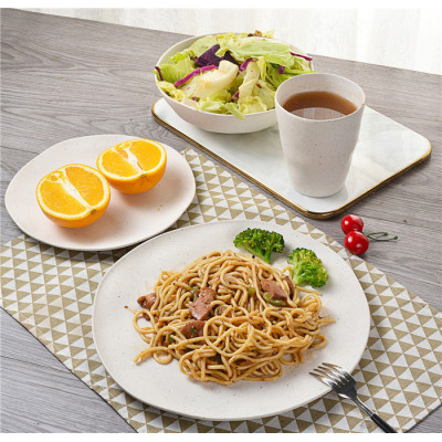 Lekoch® 16pcs Simulation ceramics  Bamboo Fiber Dinnerware Set for 4