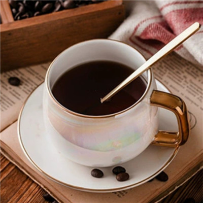 Lekoch Aurora pearl glaze  Bone China Teacup Saucer  Set