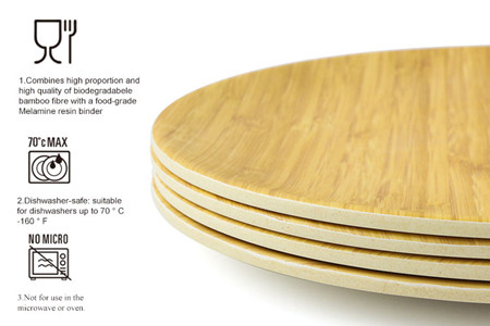 Bamboo fiber plates