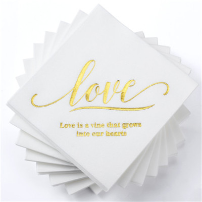 Lekoch Air-laid Disposables Paper with LOVE letter Napkins 50PCS
