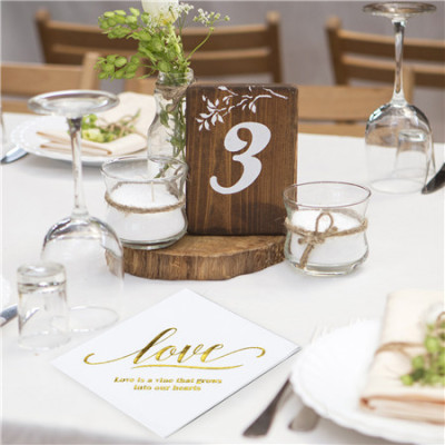 Lekoch Air-laid Disposables Paper with LOVE letter Napkins 50PCS