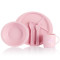 Lekoch biological kids pink baby dinnerware