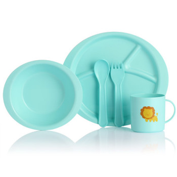 Lekoch biological kids blue baby dinnerware