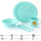 Lekoch biological kids blue baby dinnerware