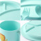 Lekoch biological kids blue baby dinnerware