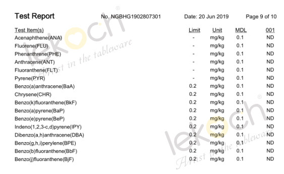 Exclusion of heavy metals in the Lekoch bamboo fiber plates