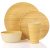 Lekoch Biodegradable & Eco Friendly Bamboo Fiber Dinnerware Set Tableware 4pcs