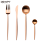 LEKOCH 4 PCS 18/10 Stainless-steel Flatware Set Portugal Classical ROSE GOLD