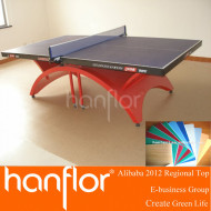 Indoor vinyl plancher roll pvc sport sols de table à court de tennis