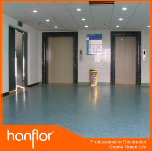 Bajo nivel de ruido descalzo ambiente de larga duración rendimiento Hospital de piso hoja del piso de vinilo