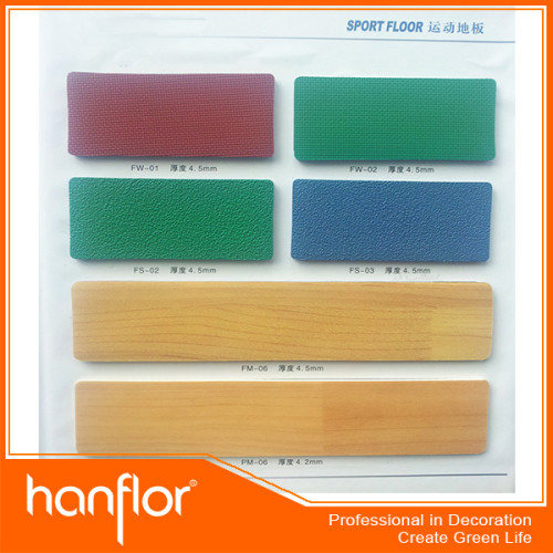 Pvc sport plancher 4.5 mm / 5.0 mm / 6.0 mm / 7.0 mm