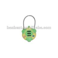 Rétractable keyless 3 dial combination lock