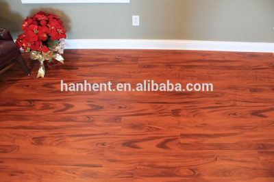 Fácil limpeza interclocking pisos pvc com madeira vermelha