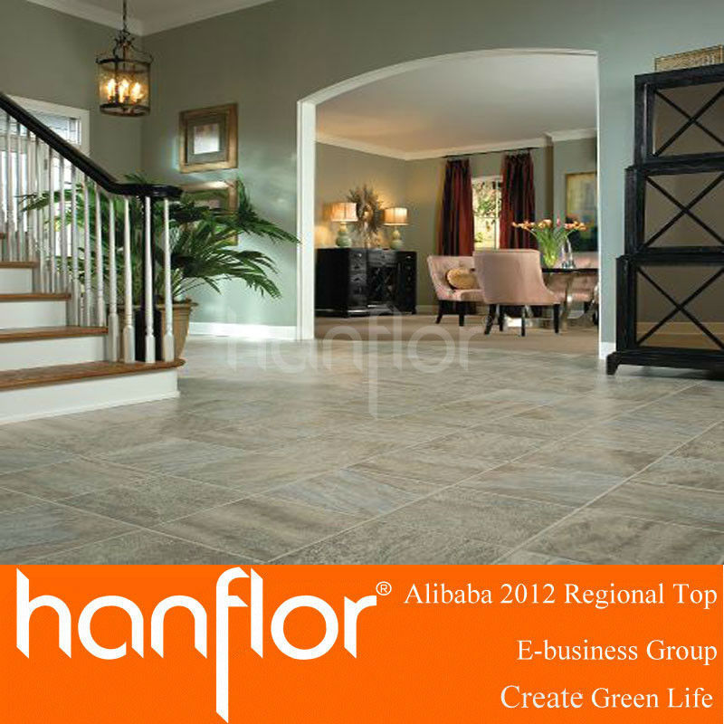 Vinilo pvc azulejos de suelo para uso doméstico y uso comercial