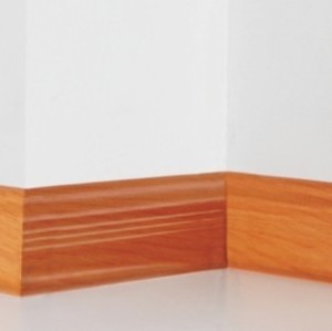Barato textura de madeira da placa do pvc rodapé