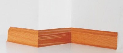 Barato textura de madeira da placa do pvc rodapé