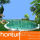 Popular macia e deslizante grama Artificial do meio para piscina / jardim / varanda / paisagismo grama