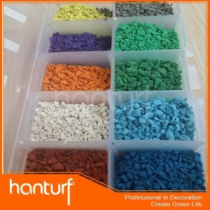 Reciclado grânulos de borracha infill na grama artificial