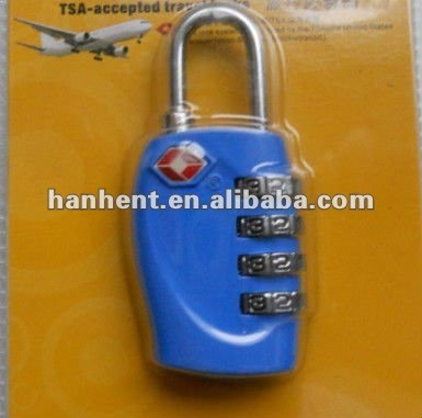 Colorido 4 dígitos negro de aleación de zinc TSA bloqueo