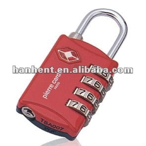 3 chiffres en alliage de Zinc réinitialisable combinaison TSA serrure