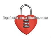 Rojo del diseño del corazón de calidad cerradura de combinación