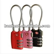 Colorido zipper tsa lock para bagagem