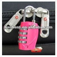 Promoção de natal seguro de reset zipper bagagem do curso de bloqueio