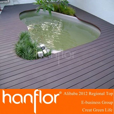 Ao lado da piscina madeira composta decks