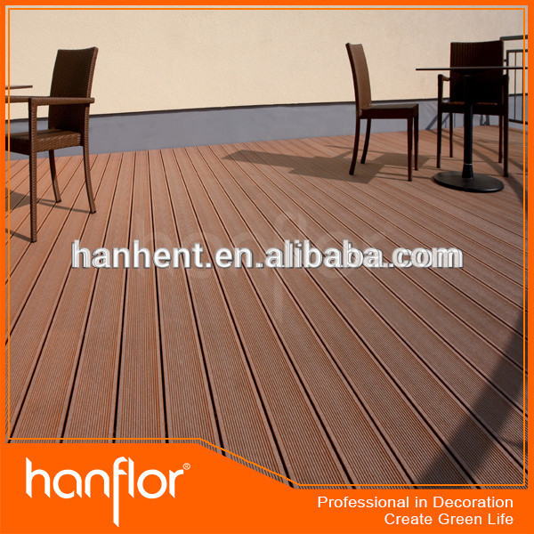 Muelle compuesto plástico de madera hoja