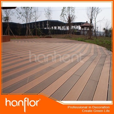 Directo de fábrica de plástico de madera pontón decking