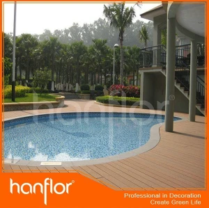 Wpc decks de madeira ao ar livre composto decks folha